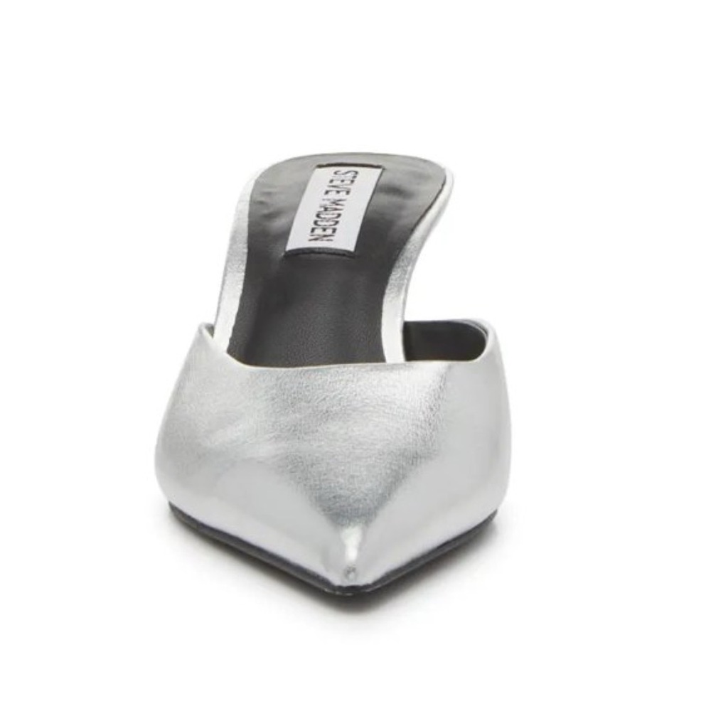 STEVE MADDEN • Silver Mules Pumps Heels - Picture 7 of 11